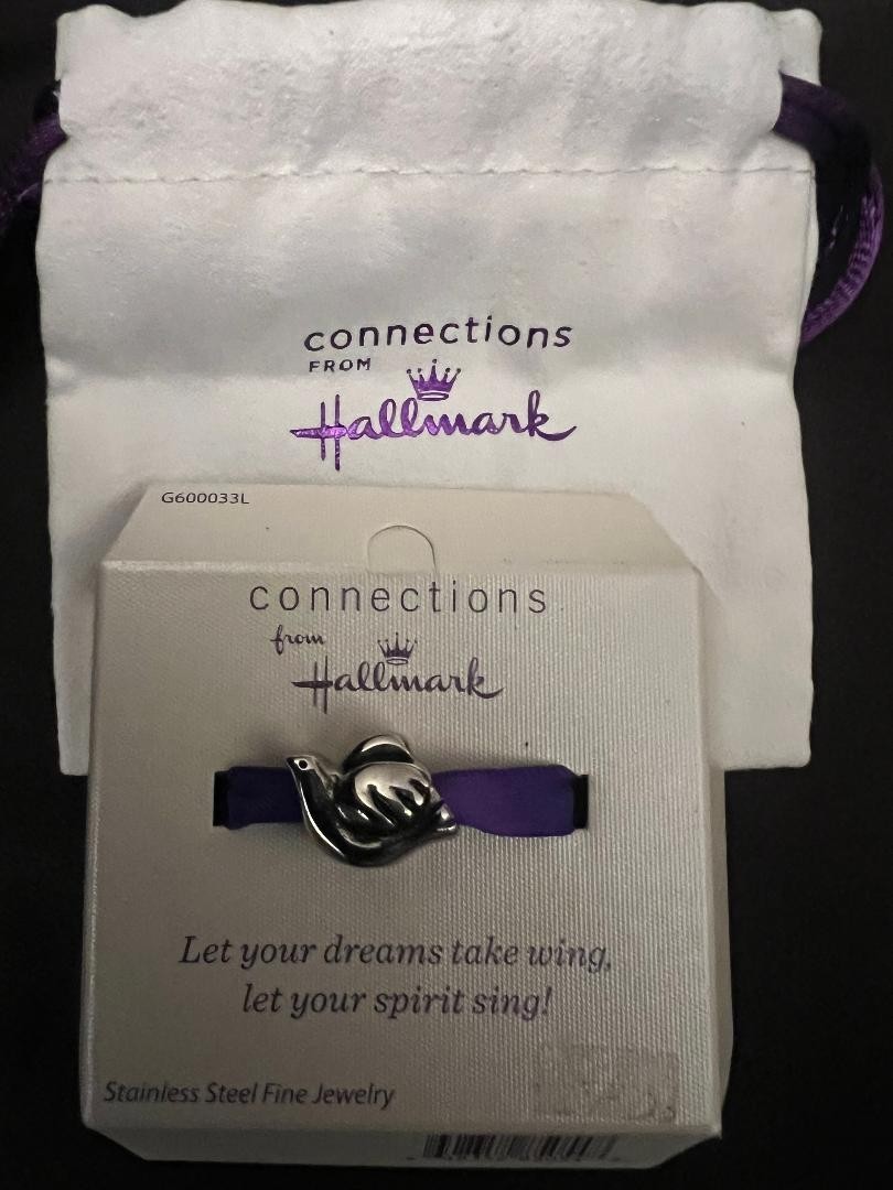 Connections from Hallmark Stainless Steel Bird Charm Let Your Dreams Take Wing