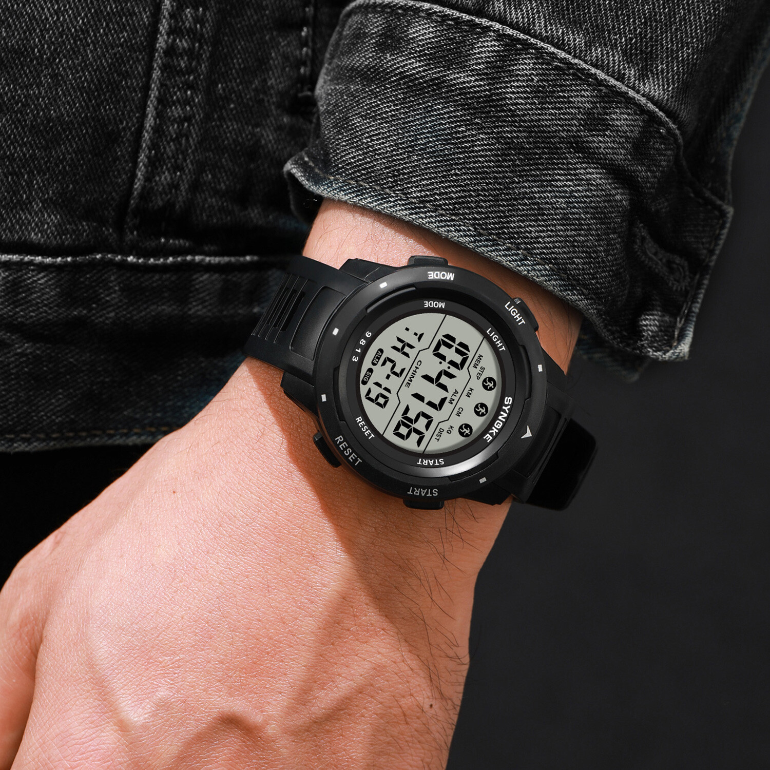 Men Waterproof Digital Sports Watch Military Tactical LED Backlight Wristwatch