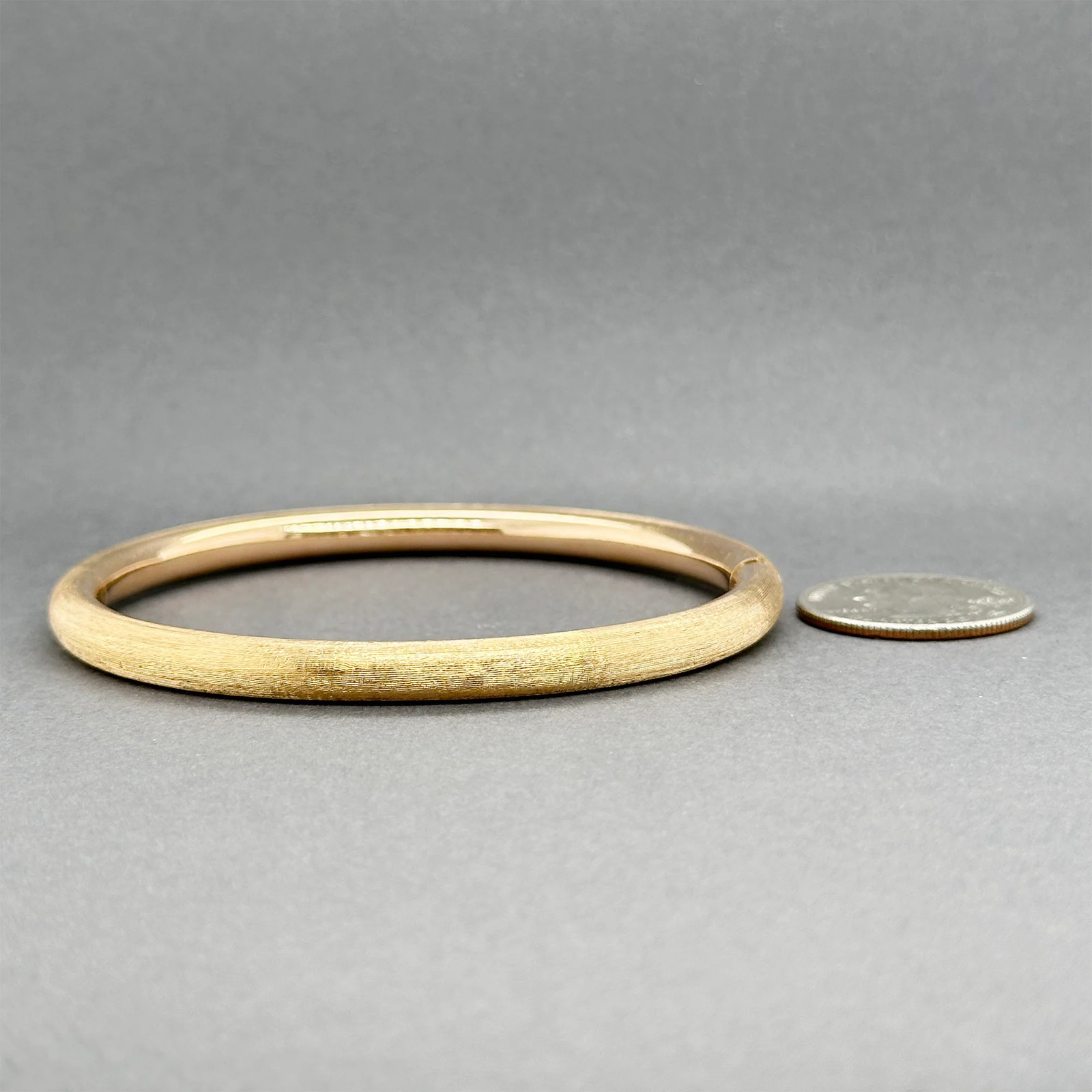 Estate 18K Rose Gold 5.59mm Bangle Bracelet