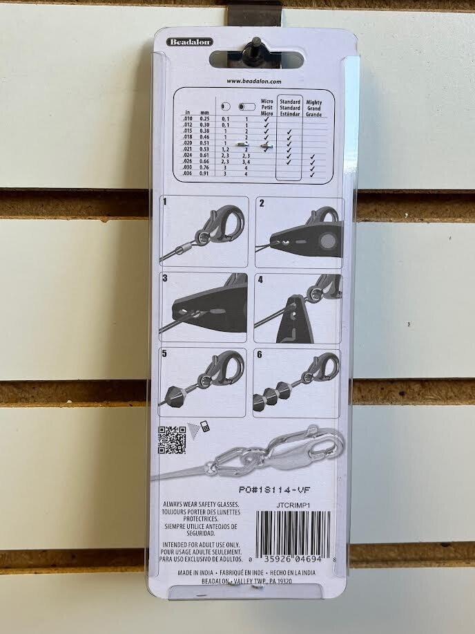 RHJ GOLD CRIMPER PLIERS Tool Regular Size JTCRIMP-1 FOR BEAD CRIMPING
