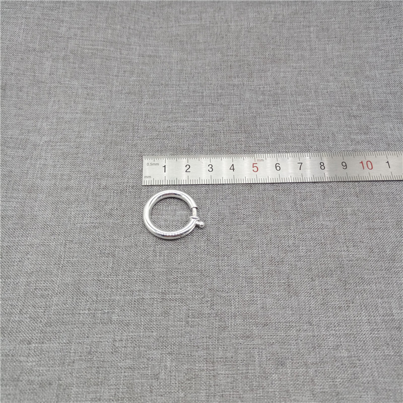 925 Sterling Silver Plain Spring Ring Clasp 20mm for Bracelet Necklace