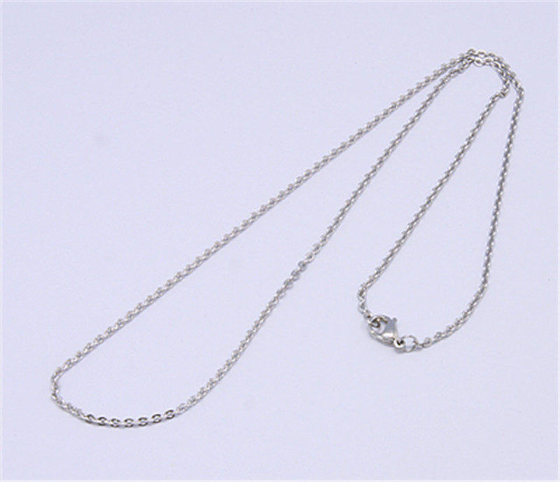 10 Strands 304 Stainless Steel Unisex Cable Chain Necklaces 2×1.5mm 20″(50.8cm)