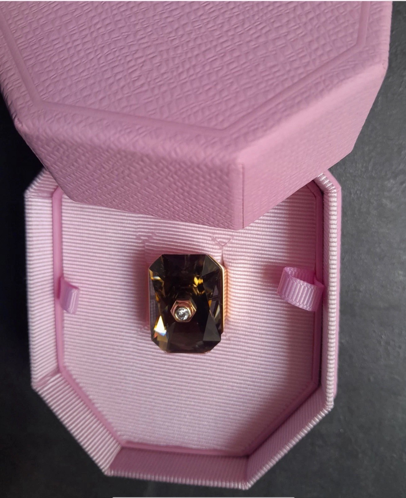 Swarovski Numina Grey Gold tone plated Cocktail Ring Size 52 Brand new❤️🎁