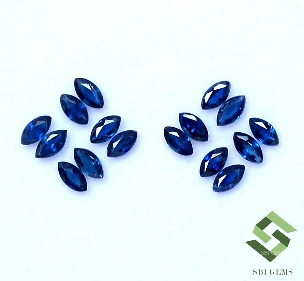 4x2x1.5 mm Natural Blue Sapphire Marquise Cut Lot 15 Pcs 1.87 Cts Loose Gemstone