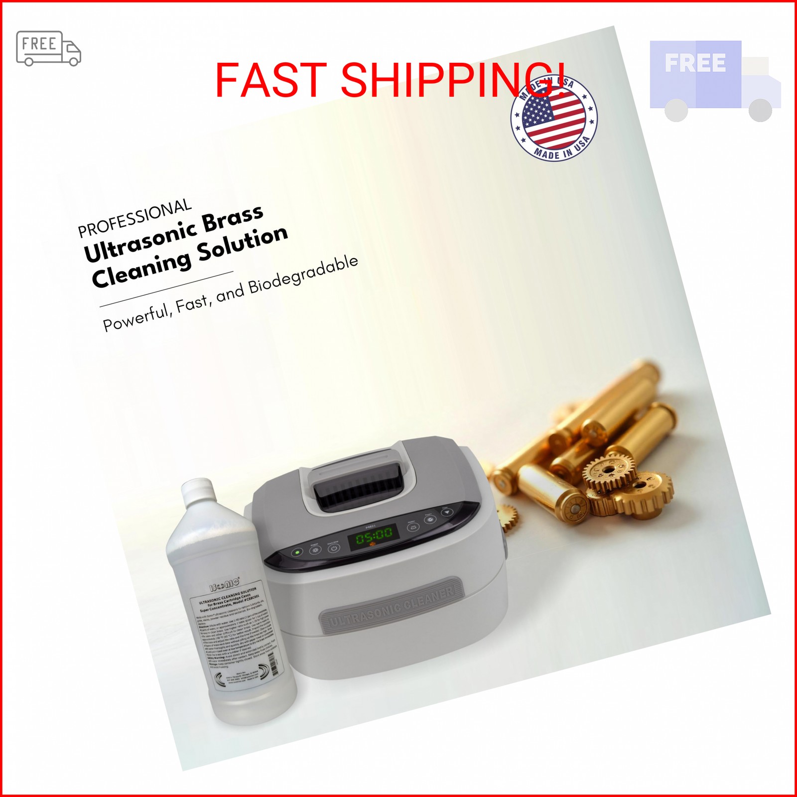 iSonic CSBC001 Ultrasonic Brass Cleaning Solution Super Concentrate, 1Qt Bottle