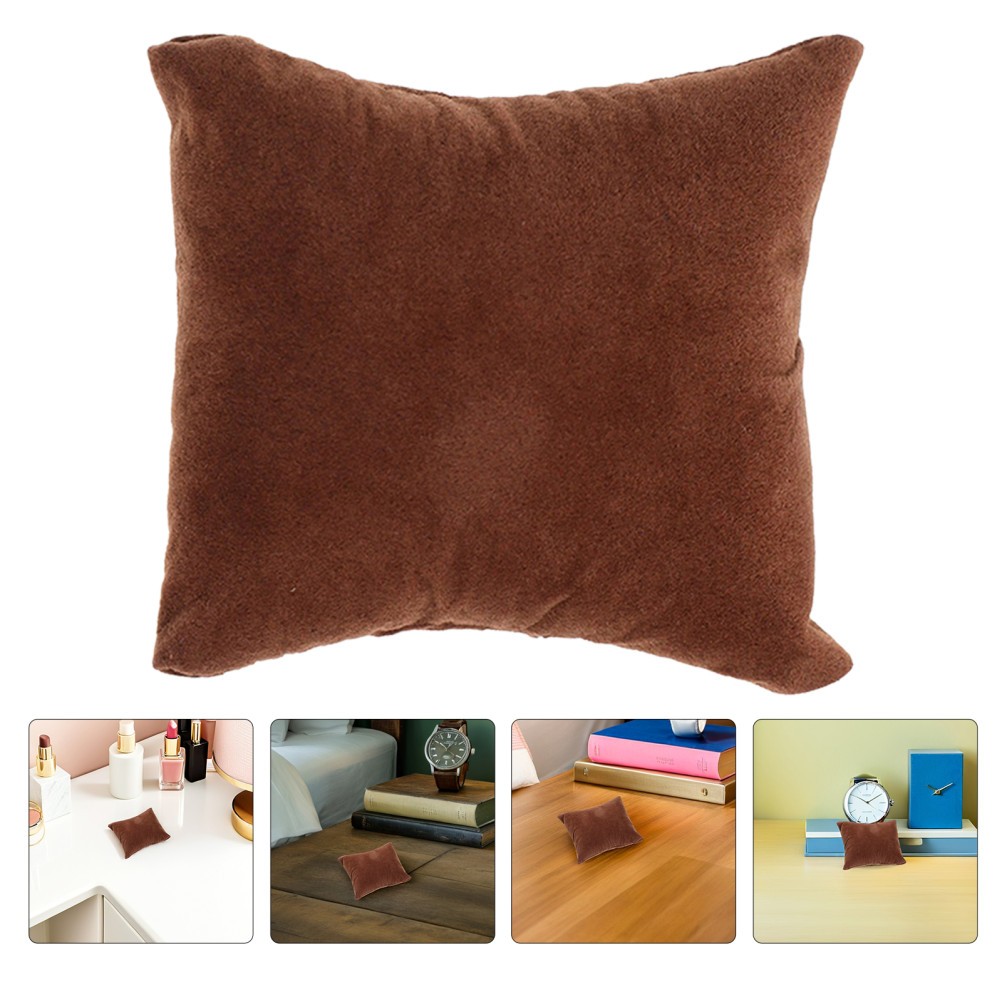 30Pcs Reusable Velvet Watch Cushion Pillows Brown Soft Jewelry Bracelet Display