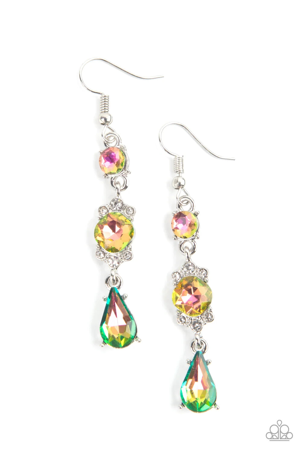Paparazzi OUTSTANDING OPULENCE multi OIL SPILL earrings