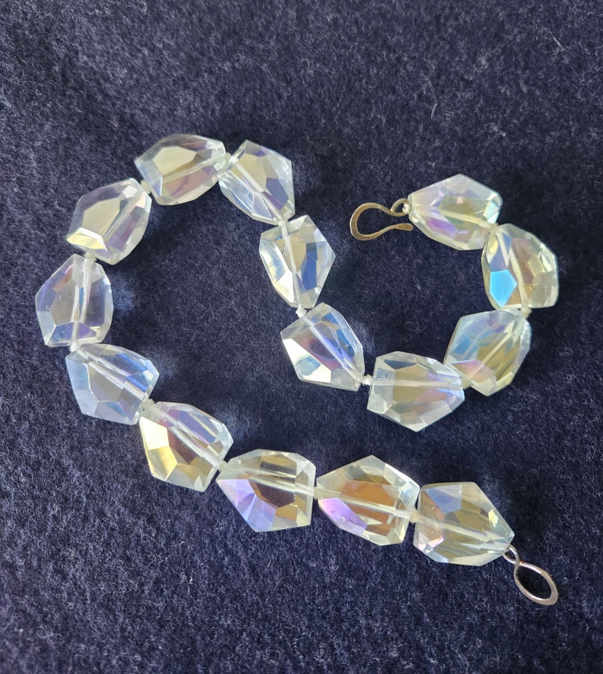 Radiant Rainbow Aurora Borealis Crystal Choker – Faceted Chunky AB Necklace
