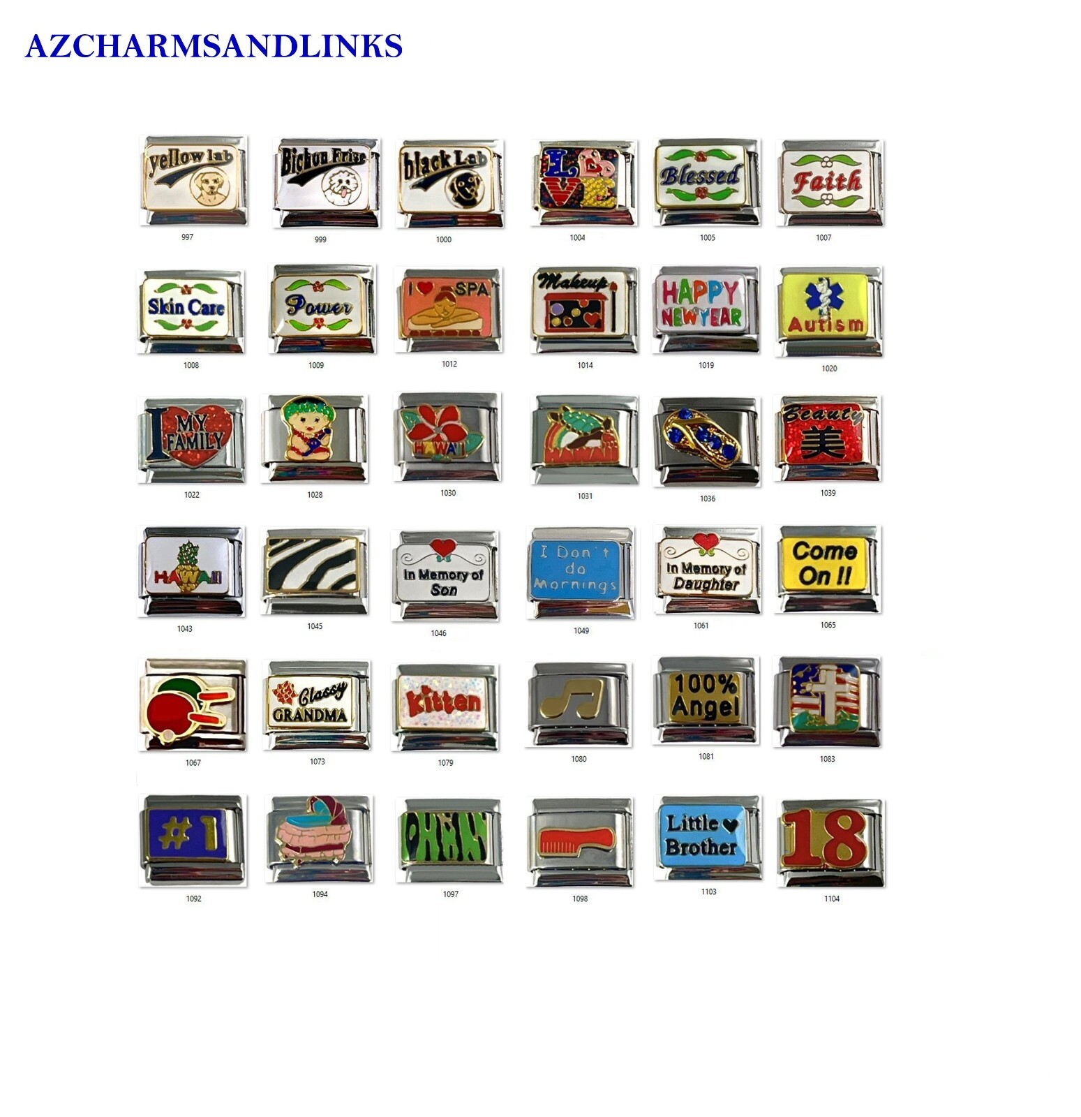 Italian Charms Lots to Choose from Italian Charm Links for your Bracelet (Set14)