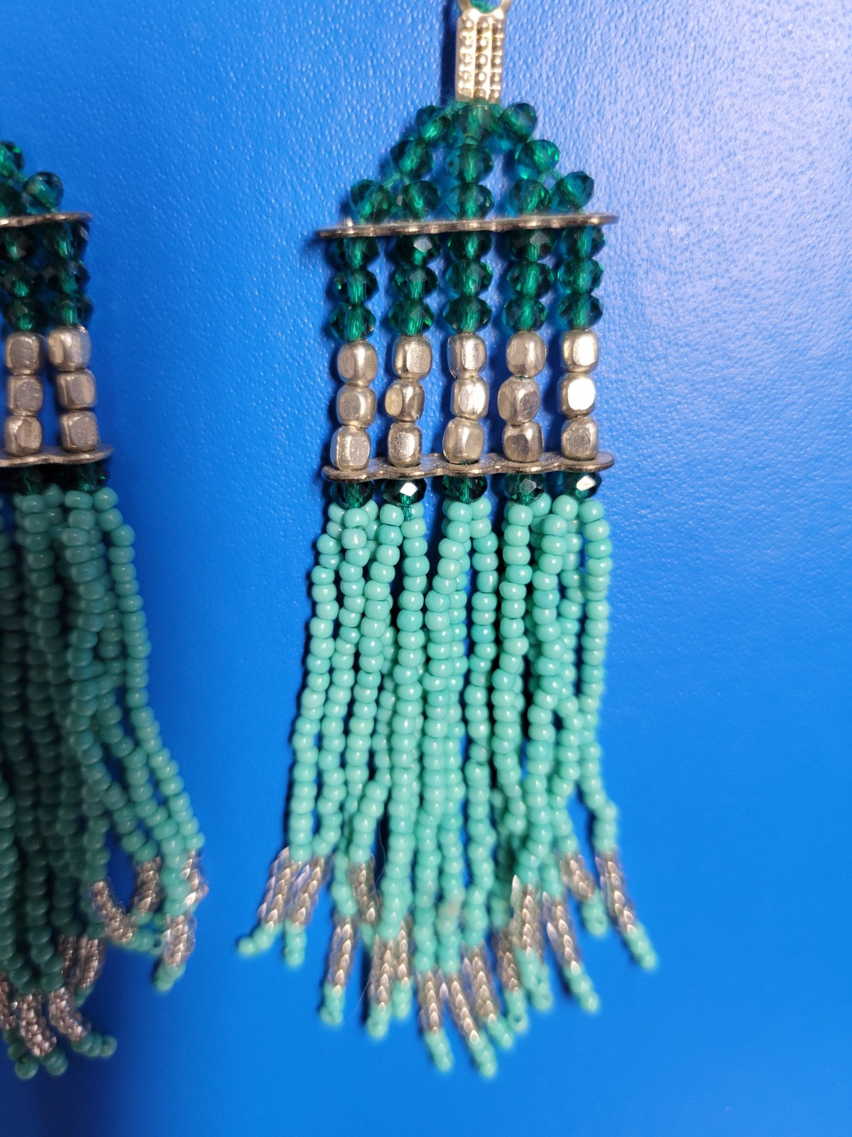 Himalayan Gems Sterling Silver Tassel Earrings