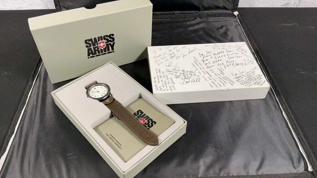 Autographed Pete Droge Sinners 1995 Tom Petty Tour Gift Swiss Army Watch+Box