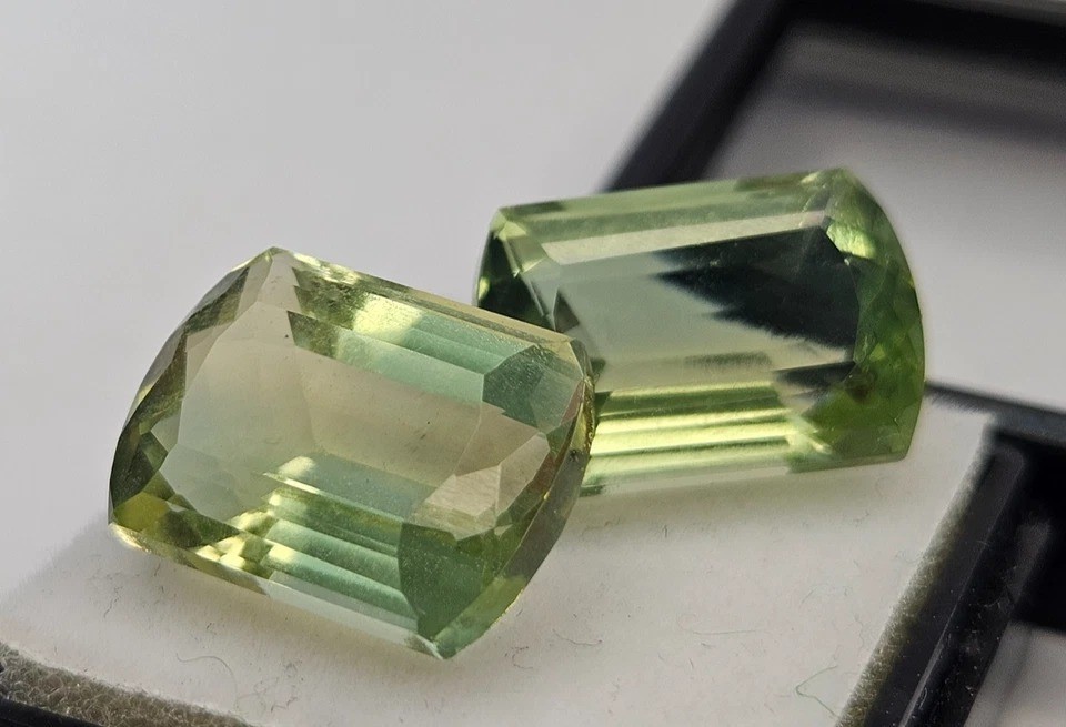 Tourmaline 19.35 Ct Cushion Cut Bi-Colour Gemstone Pair For Earrings