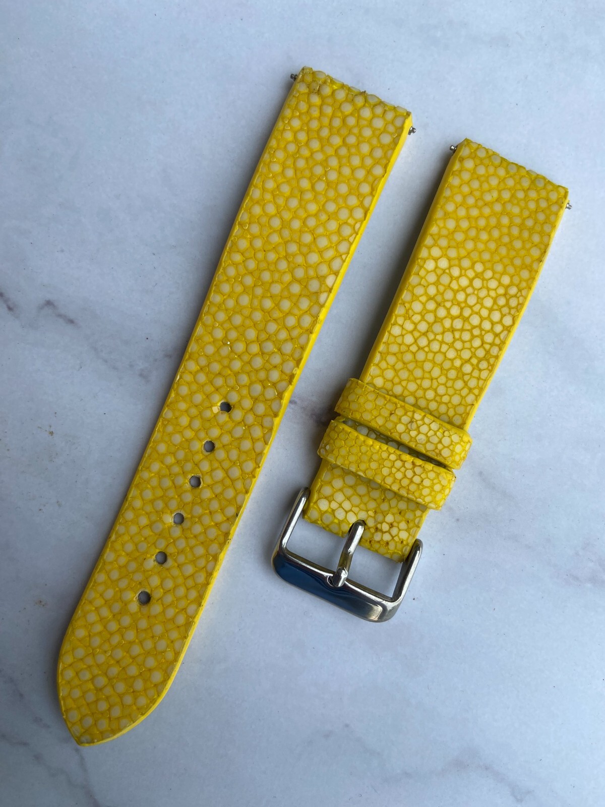 Yellow Stingray Watch Strap Band 14mm 16mm 18mm 19mm 20mm 21mm 22mm 24mm 26mm