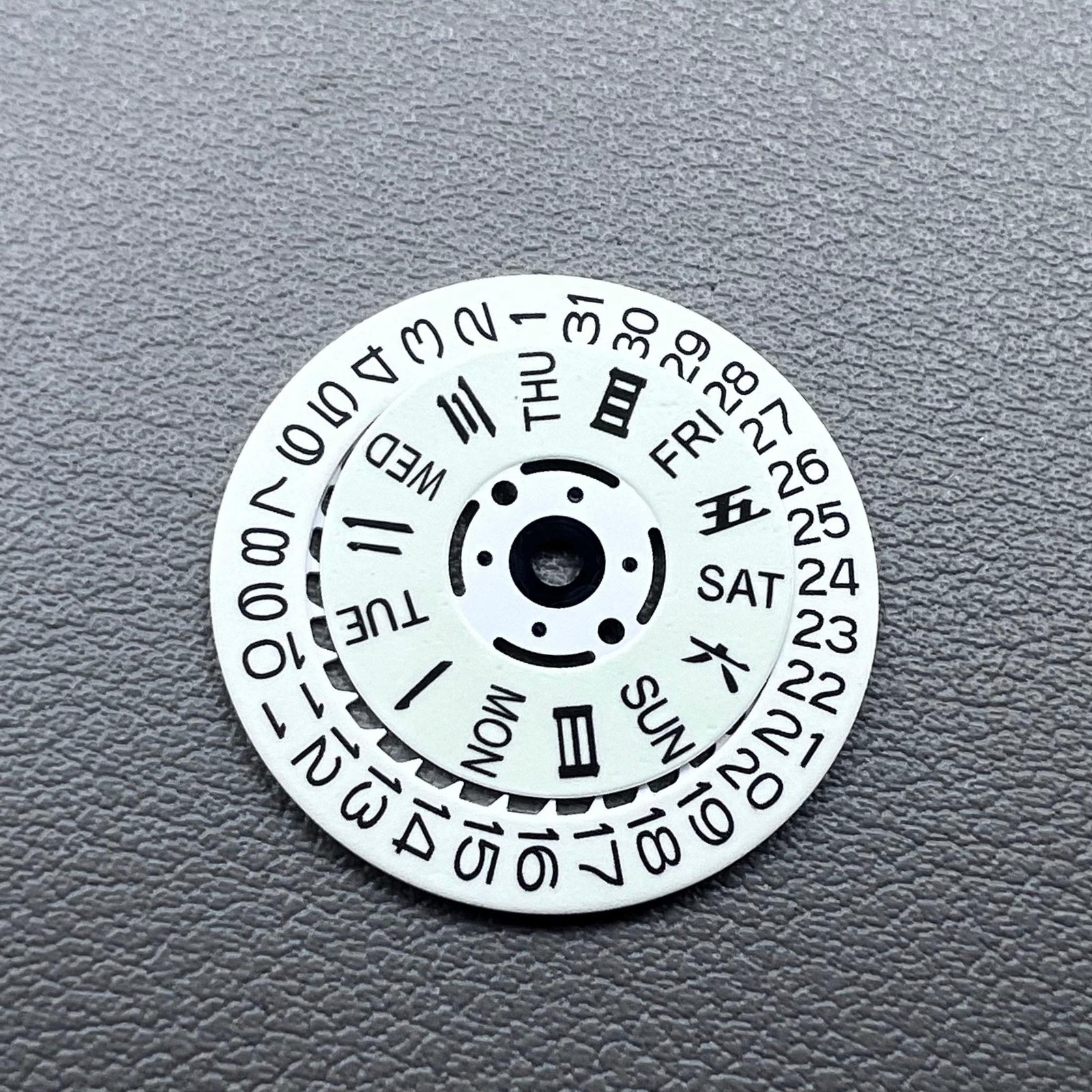 Green Lume White Date Disk Wheel Week Wheel for Seiko Movement NH36 Date@3.8