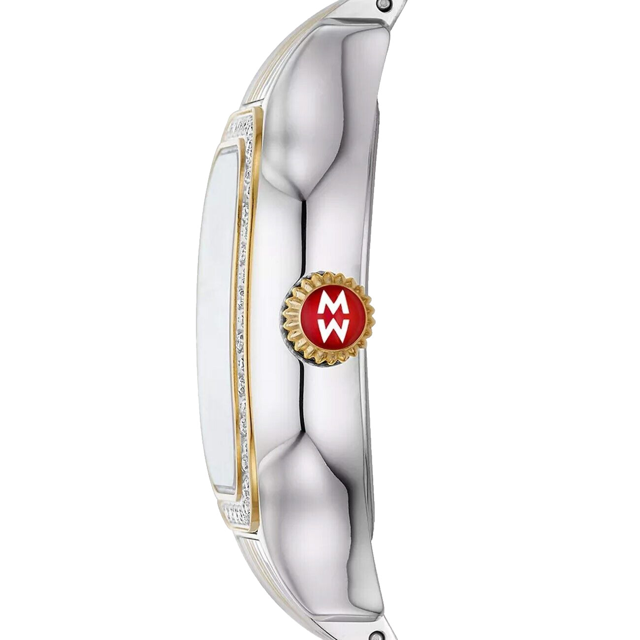 Michele Meggie Diamond Two-Tone Mother Of Pearl Diamond Dial Watch MWW33B000002