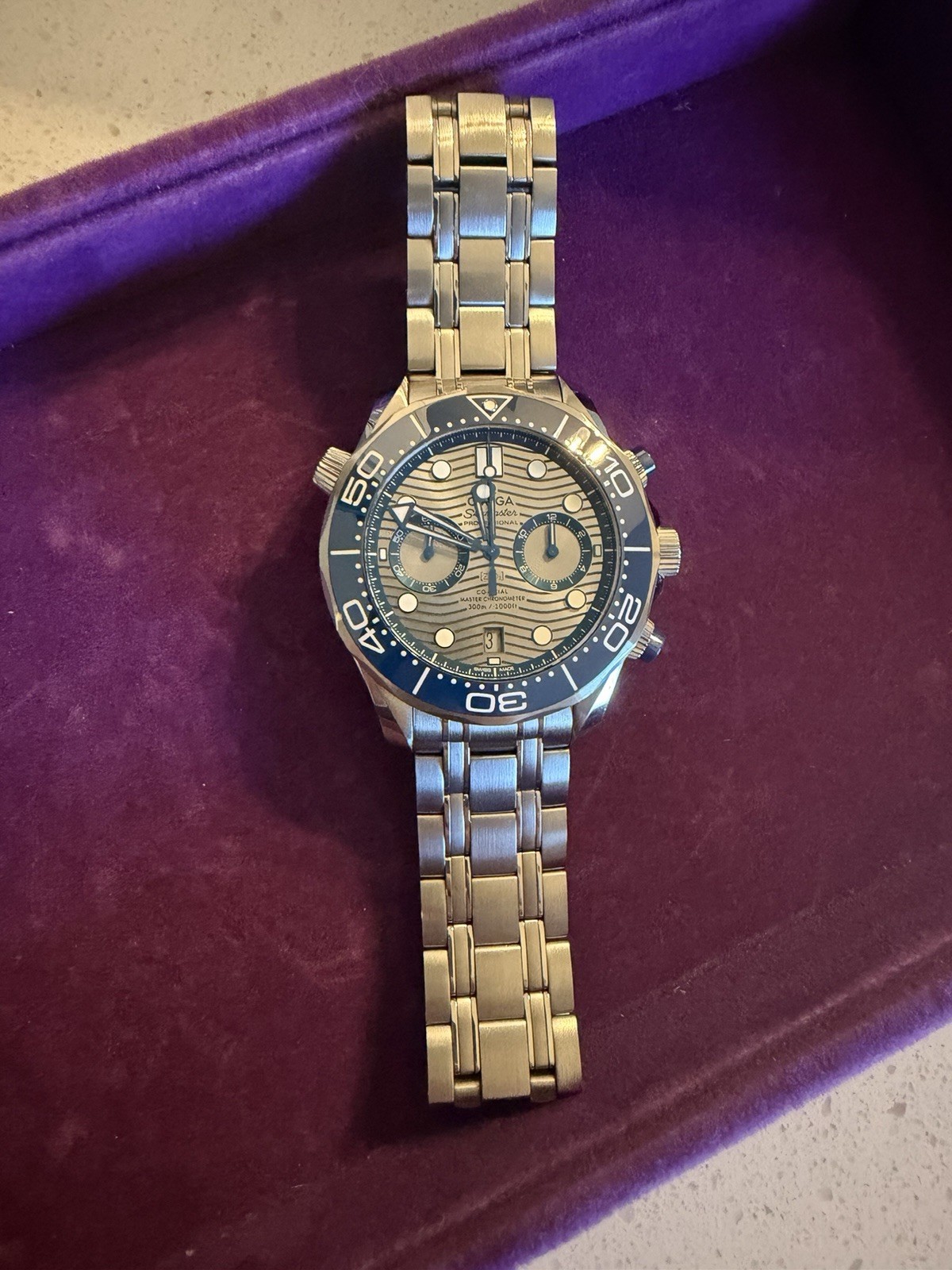 OMEGA Seamaster Chronograph 210.30.44.51.06.001 FullSet + Omega rubber strap