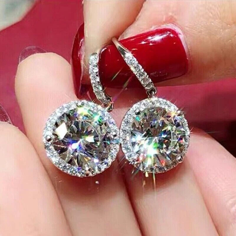 1.50Ct Lab Created Round Diamond Hoop Earrings Solid 14K Yellow Gold Finish