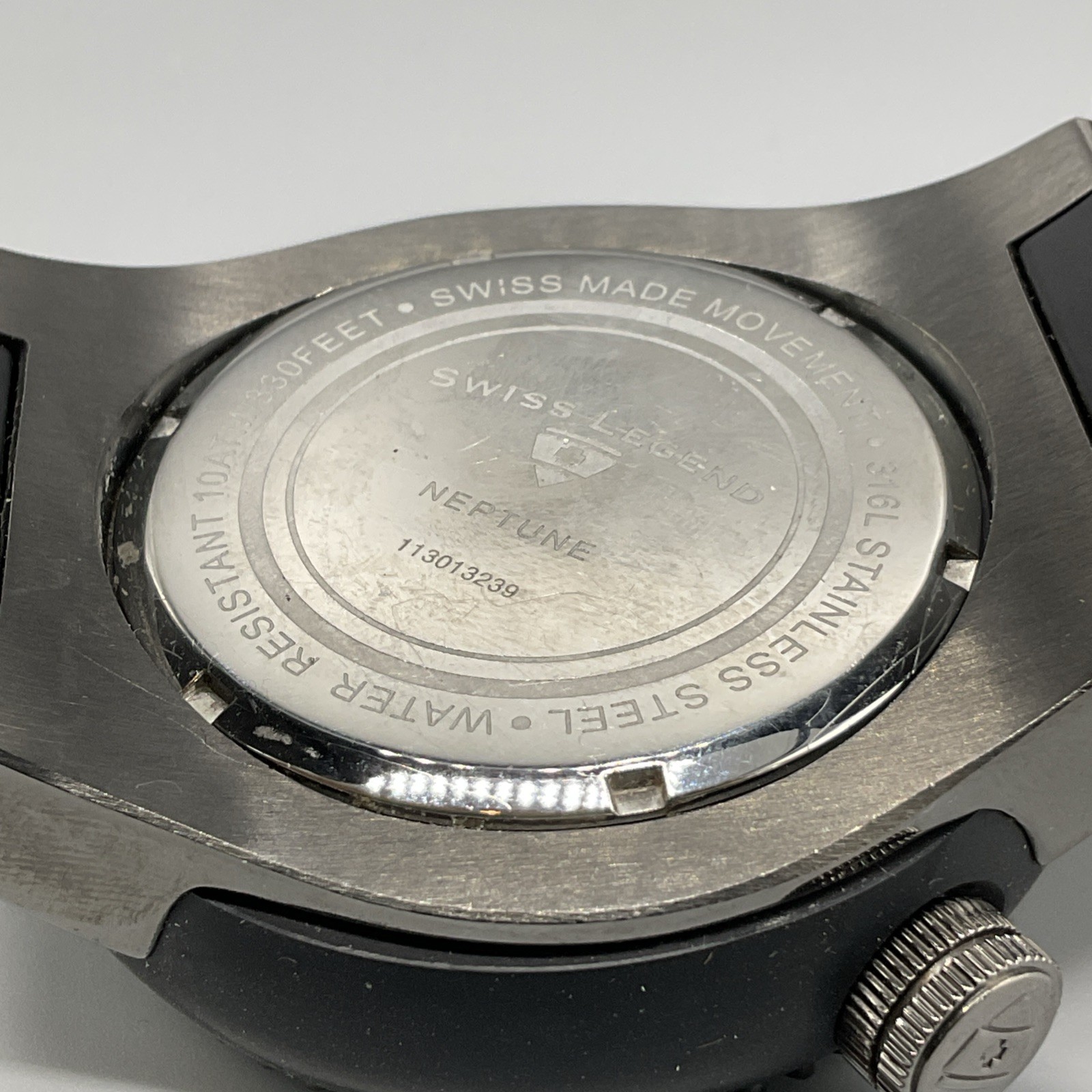 Swiss Legend Men’s Neptune Black dial Quartz watch 52mm