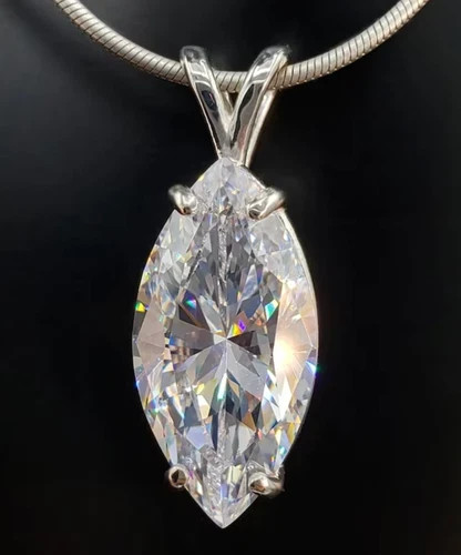 2.00 Ct Certified Marquise Diamond Pendant-Great Luster Shine ! No Tariff.