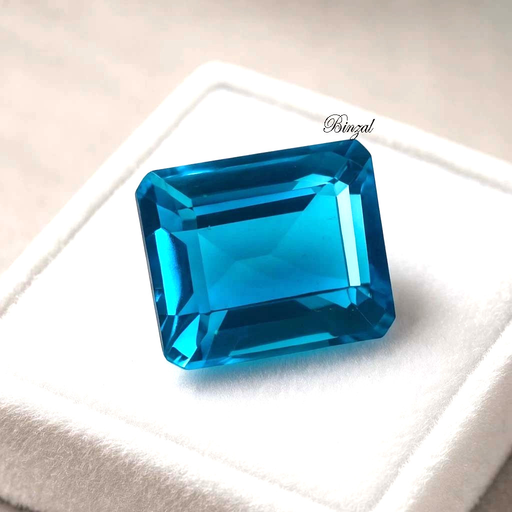 Indicolite Tourmaline Natural Emerald Shape 5.65 Ct Certified Loose Gemstone