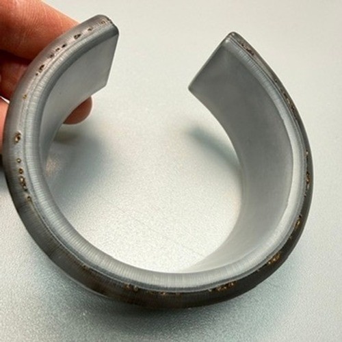 Chunky Lucite Acrylic Dried Grass Inlay Cuff Bracelet 6″ Casual Chic