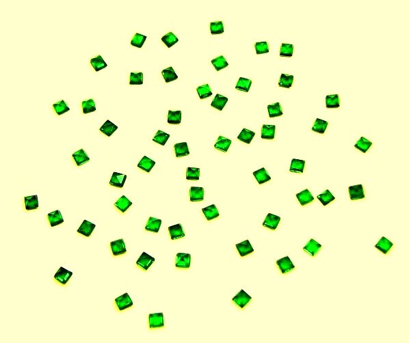 Natural Square Zambian Emerald 0.49 Ct Tol 30 Pieces lot, 1.3 MM Matched