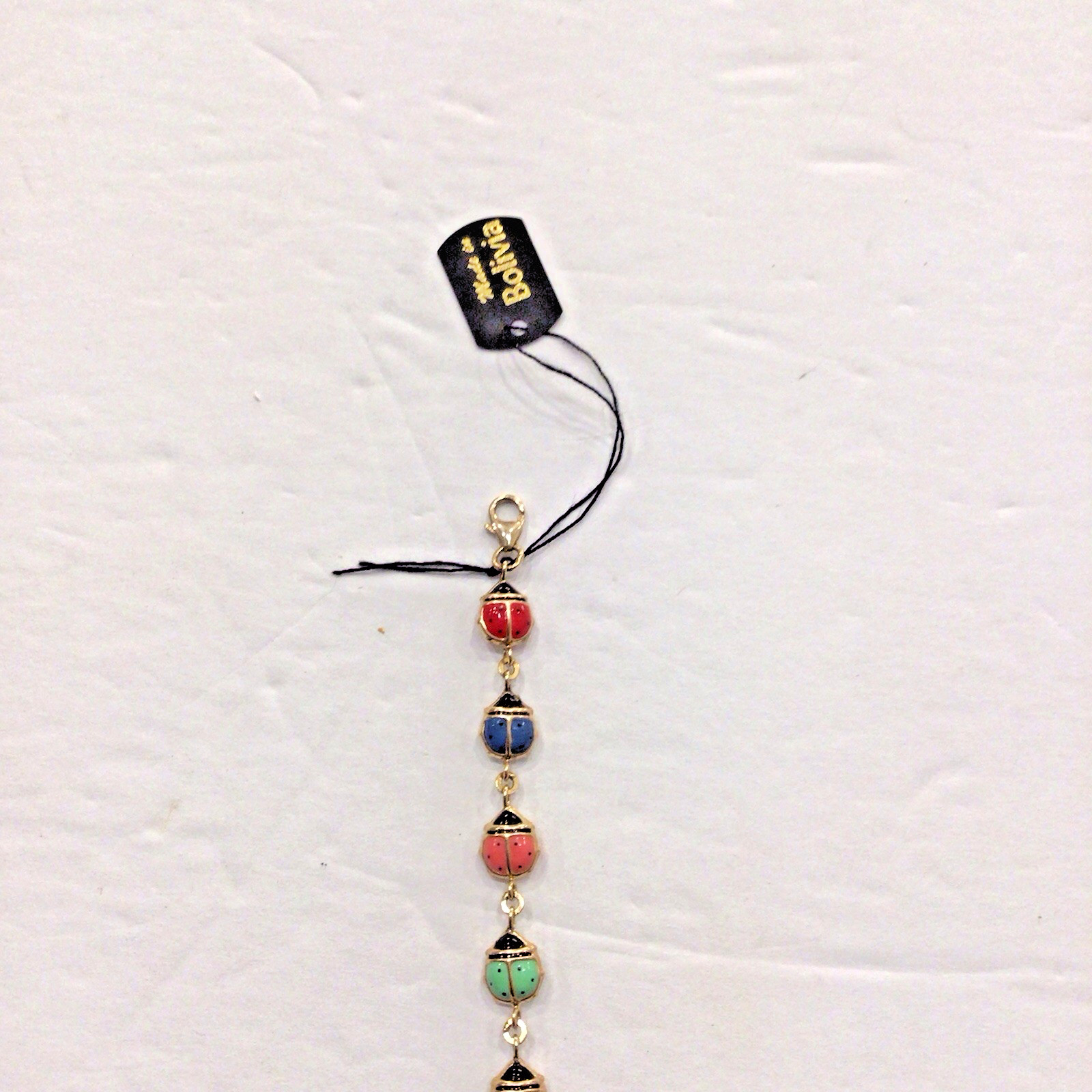 14K Yellow Gold Enamel Ladybug Bracelet 3 Grams 6 3/4 Inches Made in Bolivia NWT