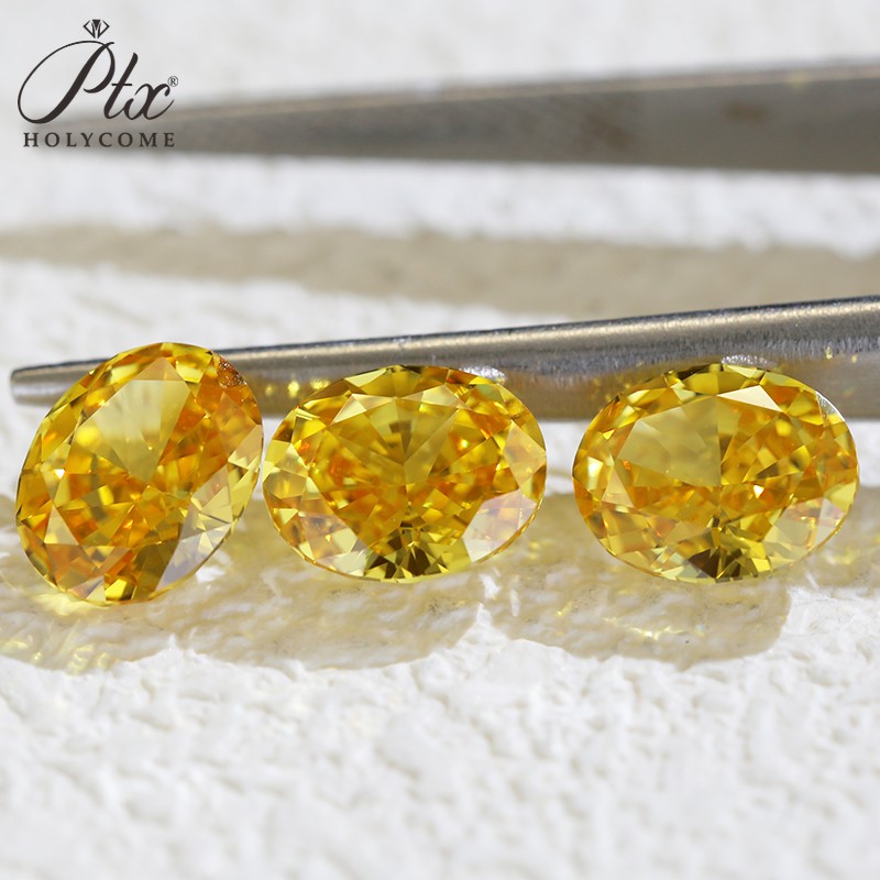 Red Oval Crushed Ice Cut Multiple Color Options 5ACubic Zirconia 5pcs Wholesale