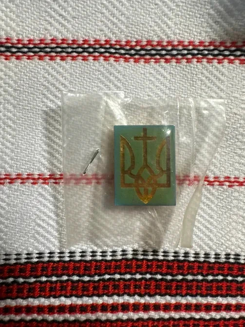 Ukrainian Tryzub with Cross Pin
