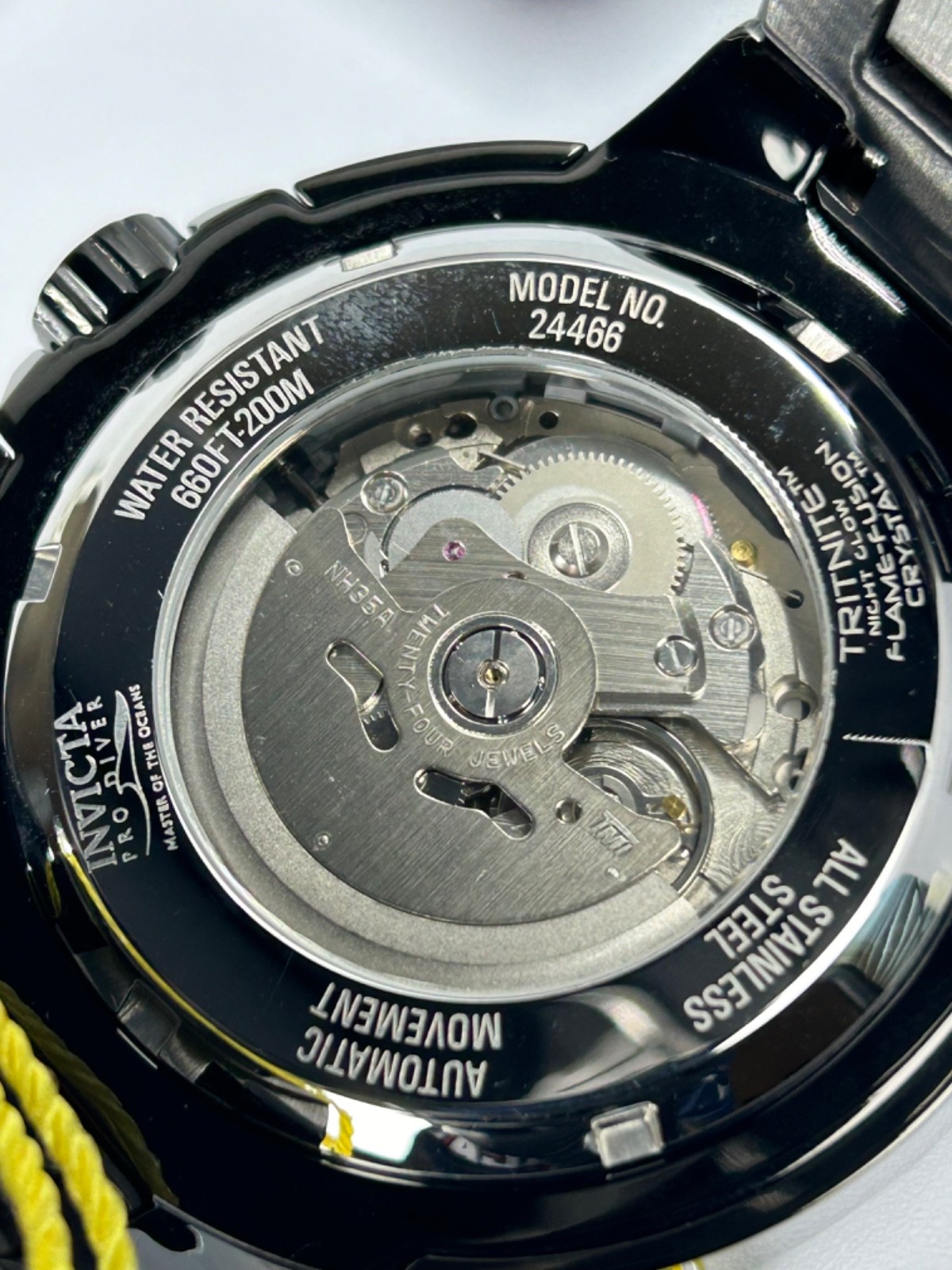 Invicta Pro Diver 24466 Automatic 49MM Black W/Grey Dial Black/Blue Bezel New