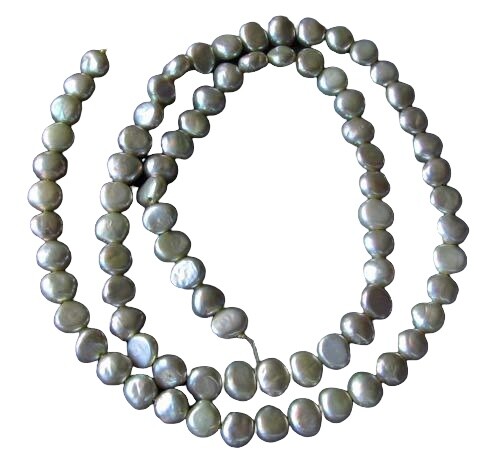 Platinum Pistachio Green6x5x4mm to 5x5x3mm Pearl Strand | 77 Pearls |