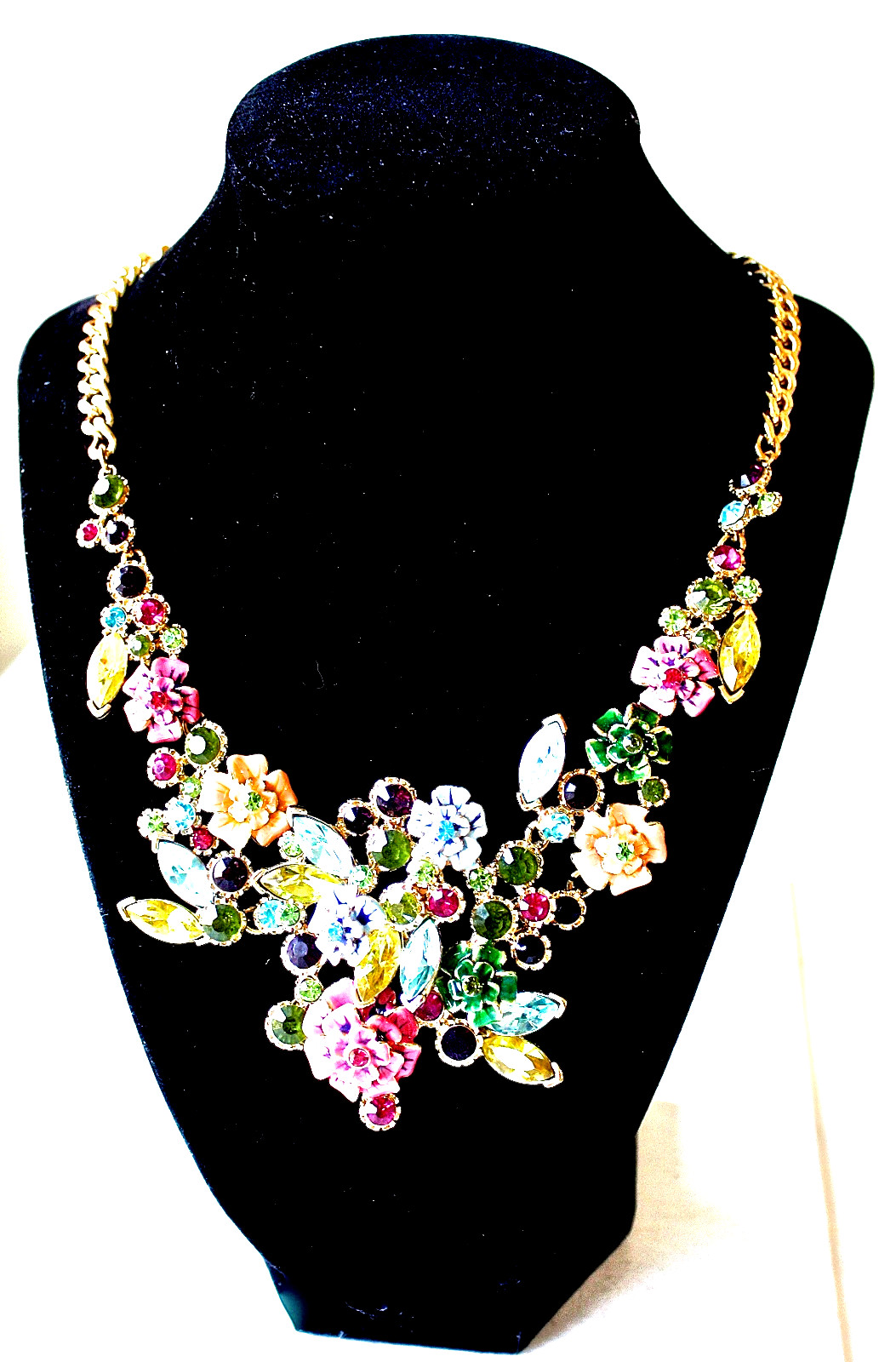 Joan Rivers Classics 25th Anniversary Enamel Rhinestone Statement Necklace