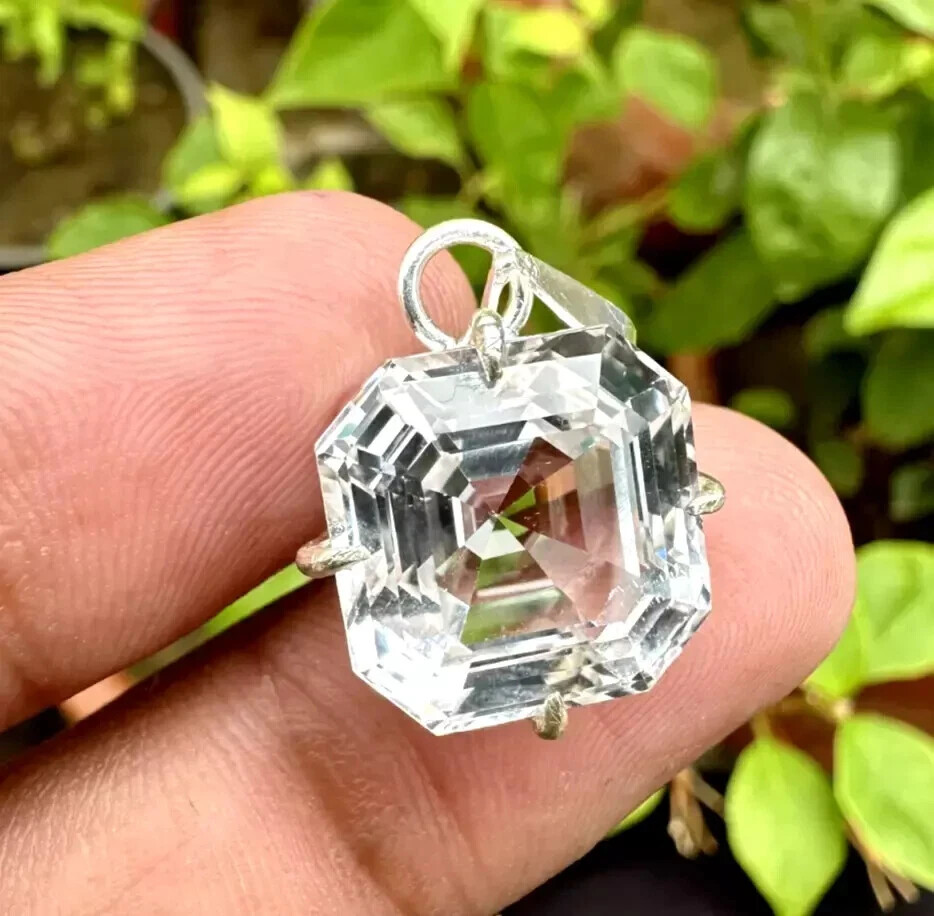 Natural 20 Ct Ceylon White Sapphire Asscher Cut AGL Certified Loose Gemstone