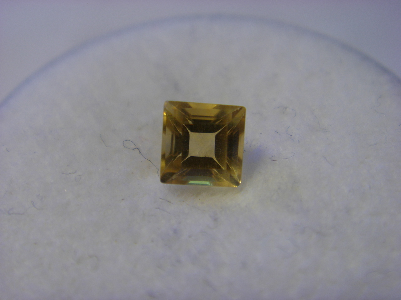 Citrine Princess Cut Gemstone 4 mm x 4 mm 0.35 carat Gem Yellow Stone