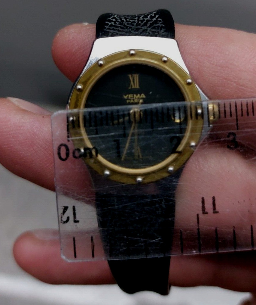Vintage YEMA Paris Ladies Watch Quartz Watch Screw Down Crown