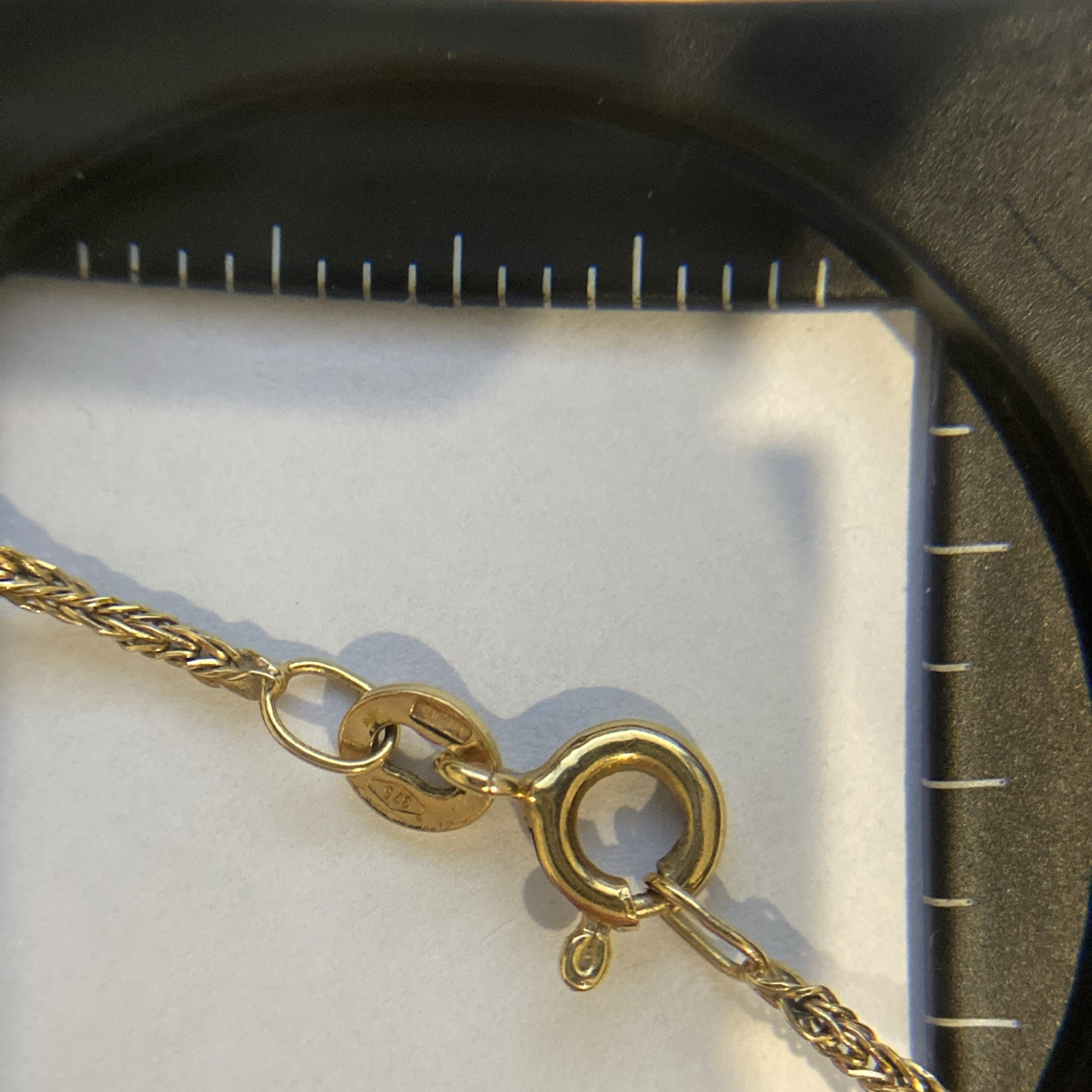 UnoAerre 375 Hallmarked 9ct Gold Italian Necklace Chain – Star 1 AR (ARezzo)