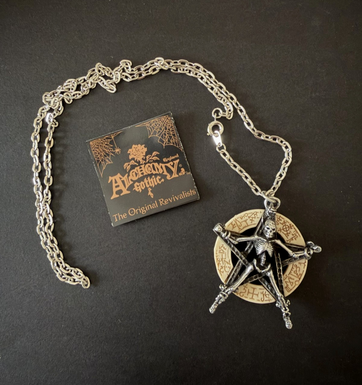Alchemy Gothic ALCANTAGRAM Pendant Gothic Pewter Multicolor No Stone MPN P180