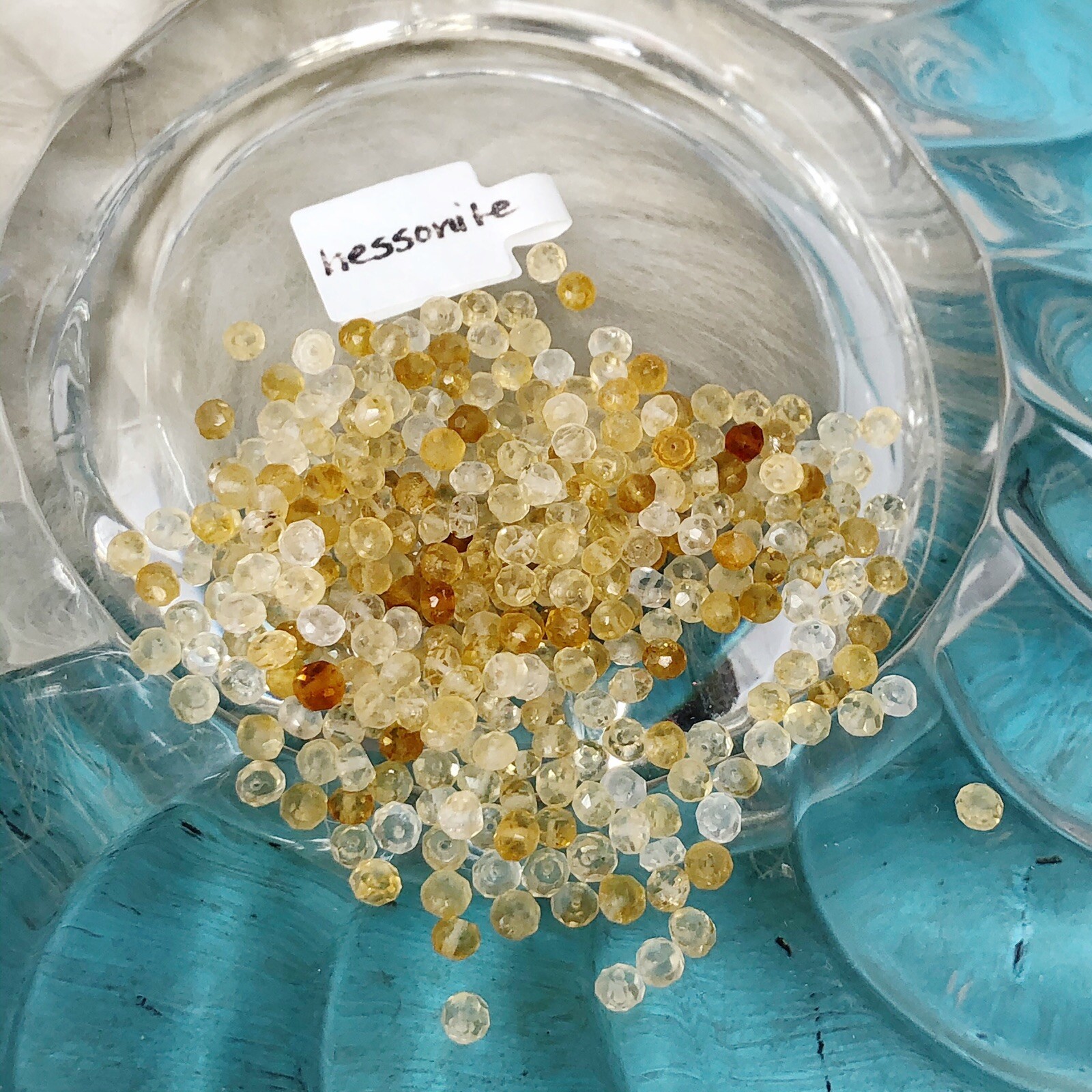 Yellow Hessonite Ombre 3mm Garnet Gemstones Loose Beads Jewelry Making