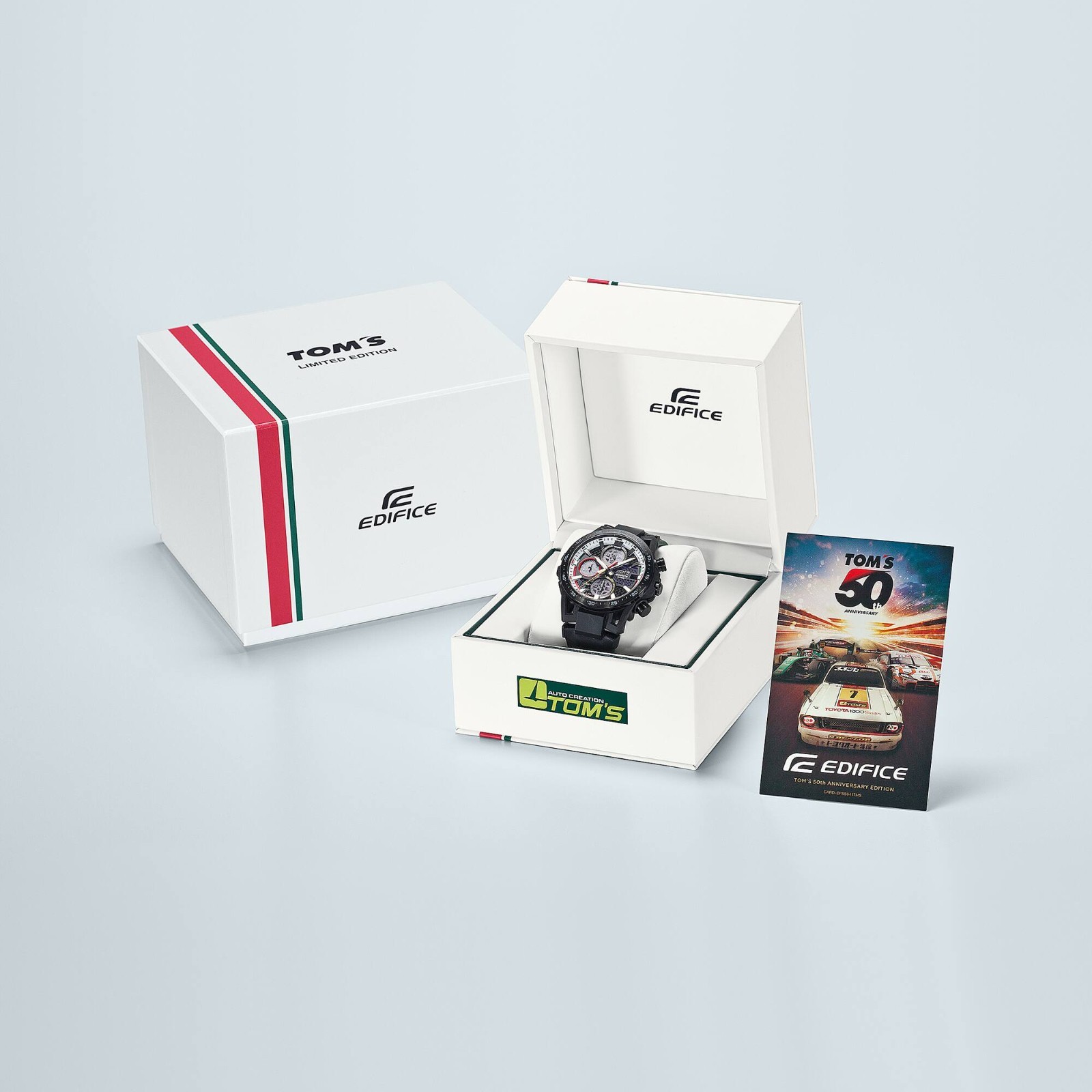 Casio Edifice SOSPENSIONE TOMS 50TH ANNIV Black IP Lmtd Edtn Watch EFSS641TMS-1A