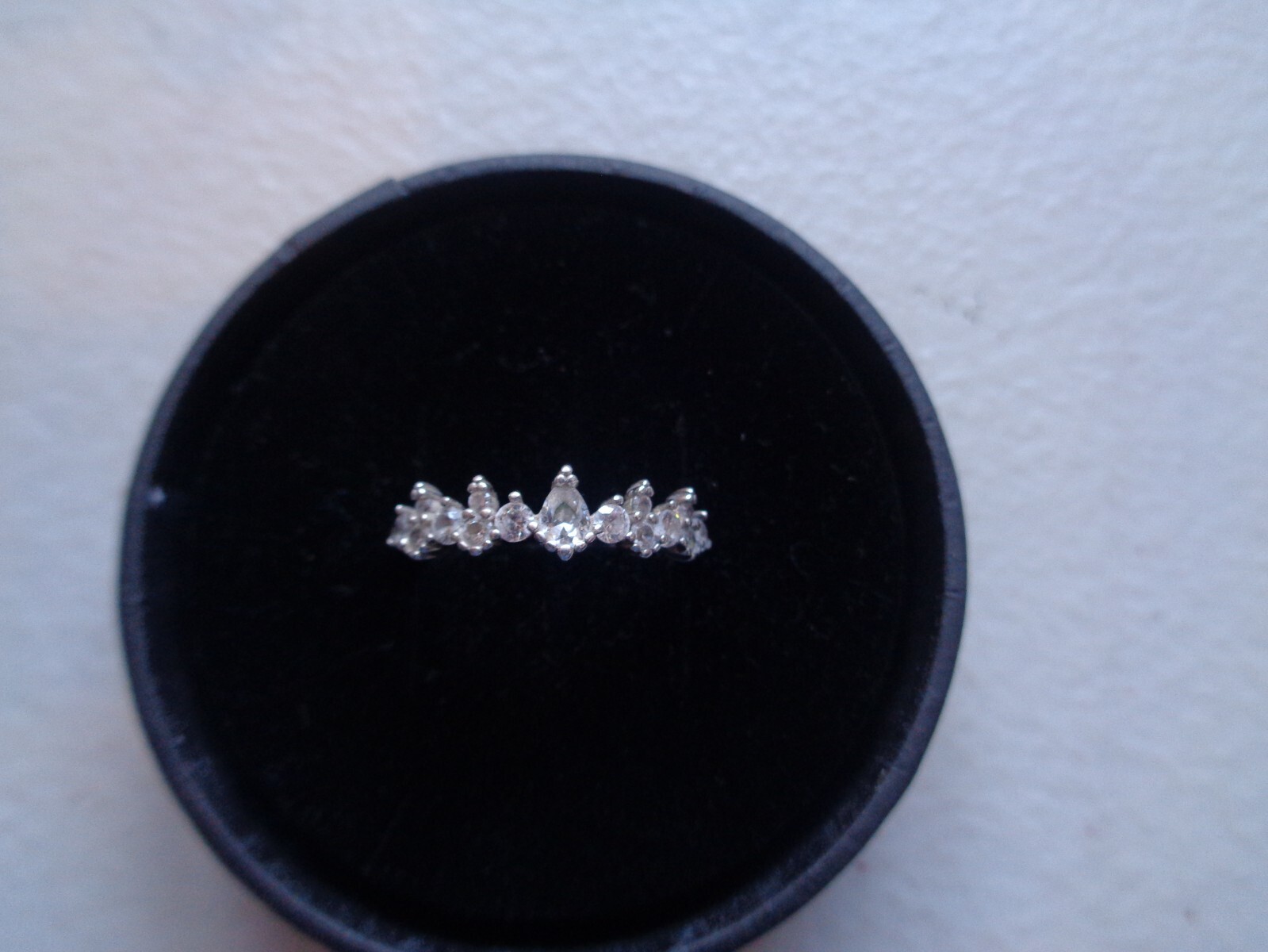 THOMAS SABO Silver Ring and 15x cz Stone Ring Size O Weight 2.3grams Used