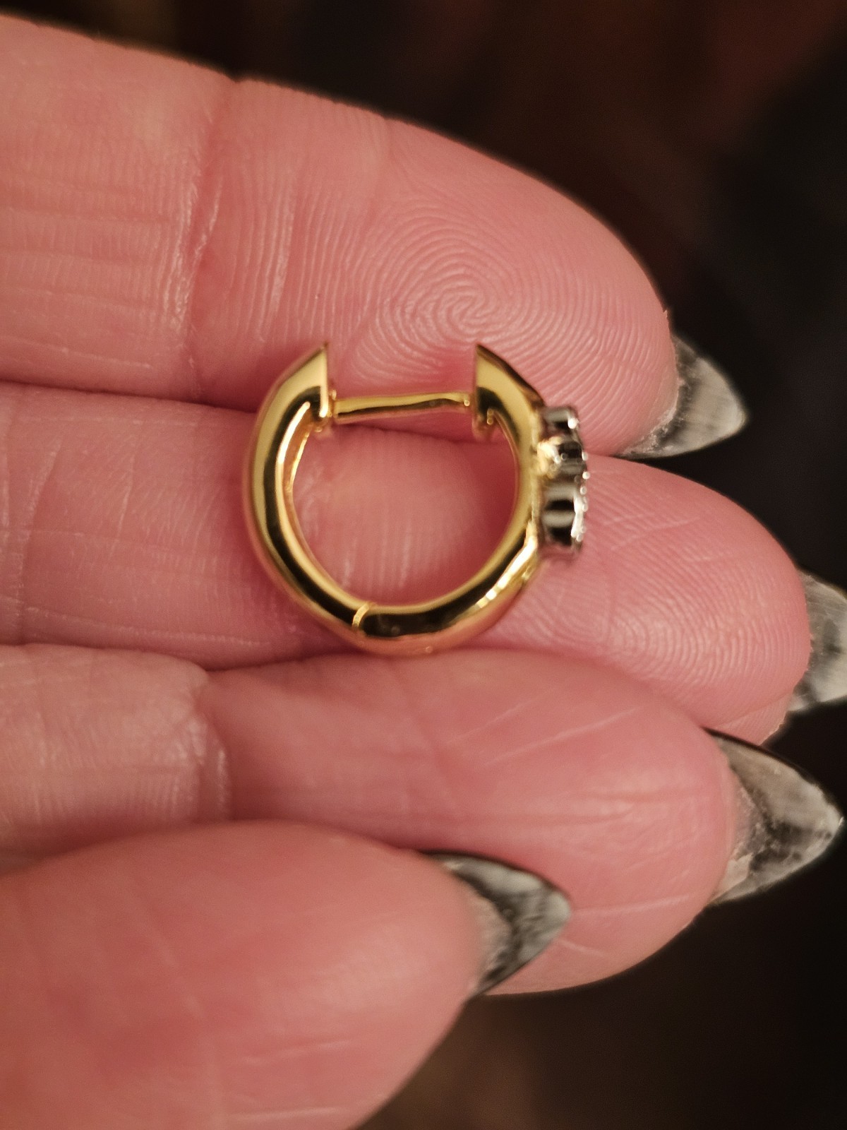 🧡💛💫EARRINGS HOOPS TOUS S925 VERMEIL WITH RINESTONE BEAR