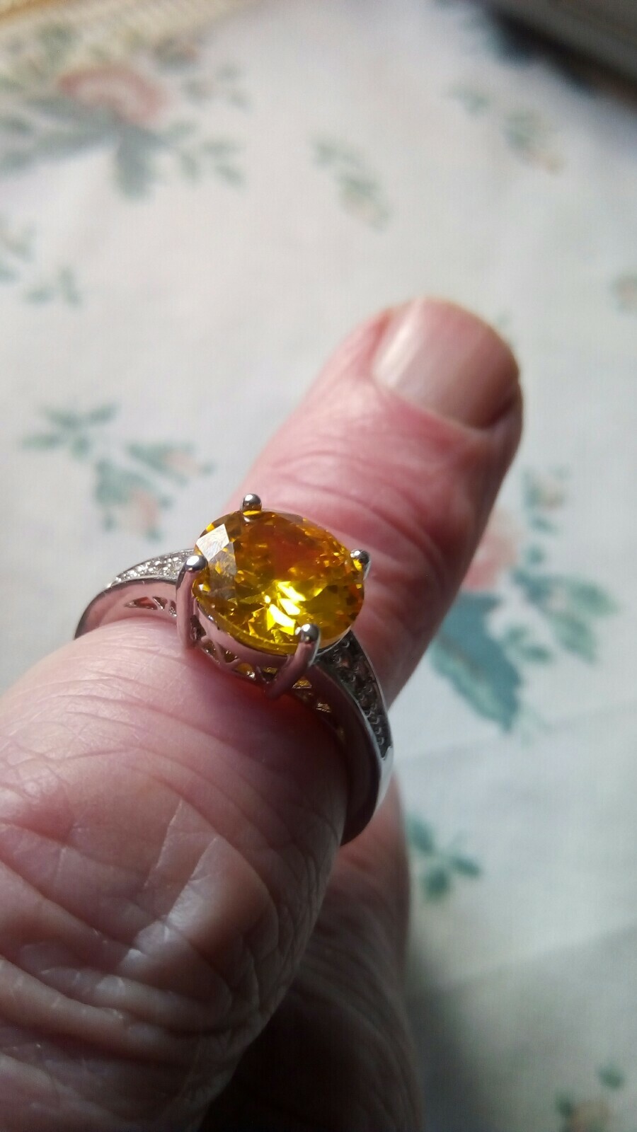 Ladies Silver Jewel Ring