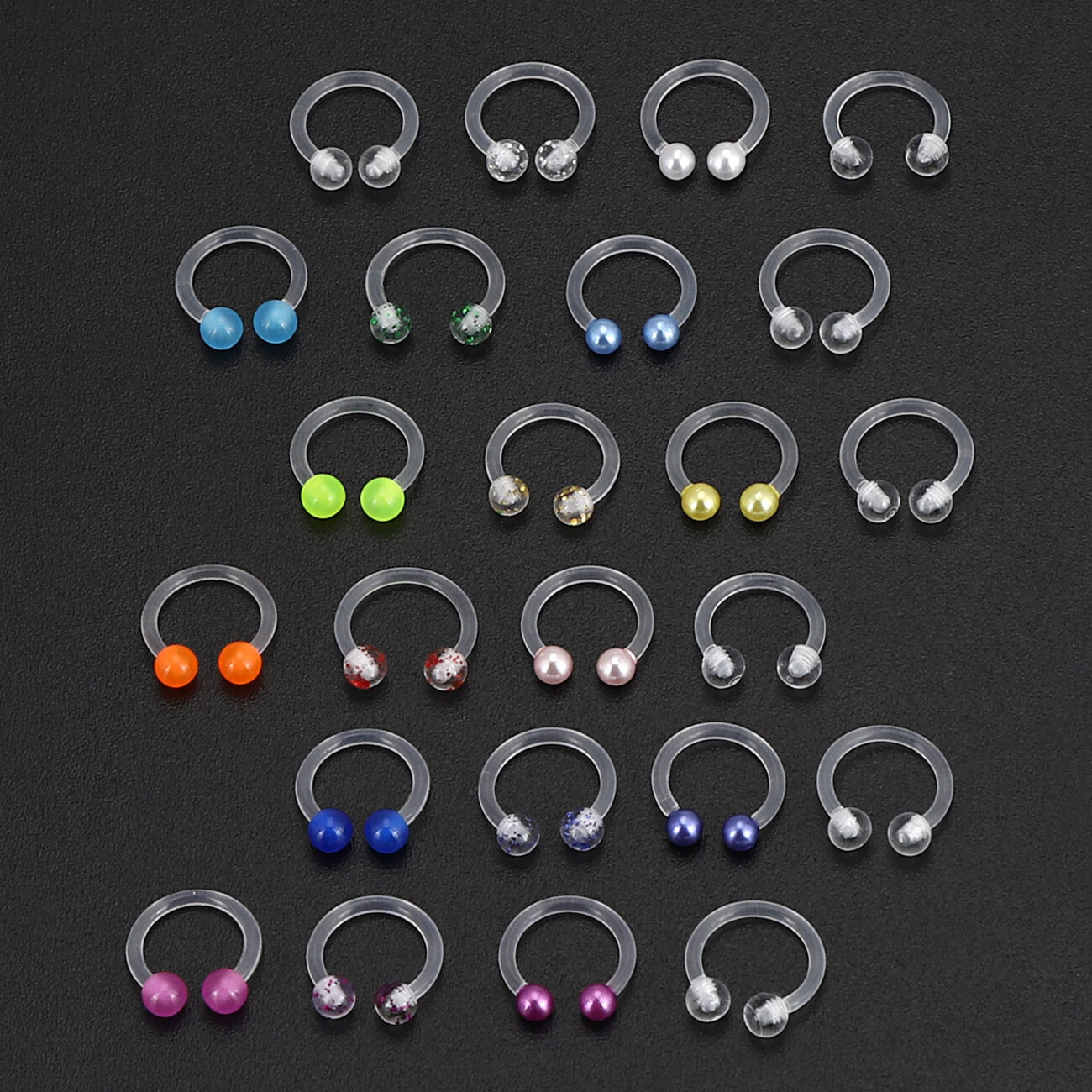 Piercing Kit Bioflex Nose Hoop Ring Lip Tongue Tragus Cartilage Studs 16G 20G