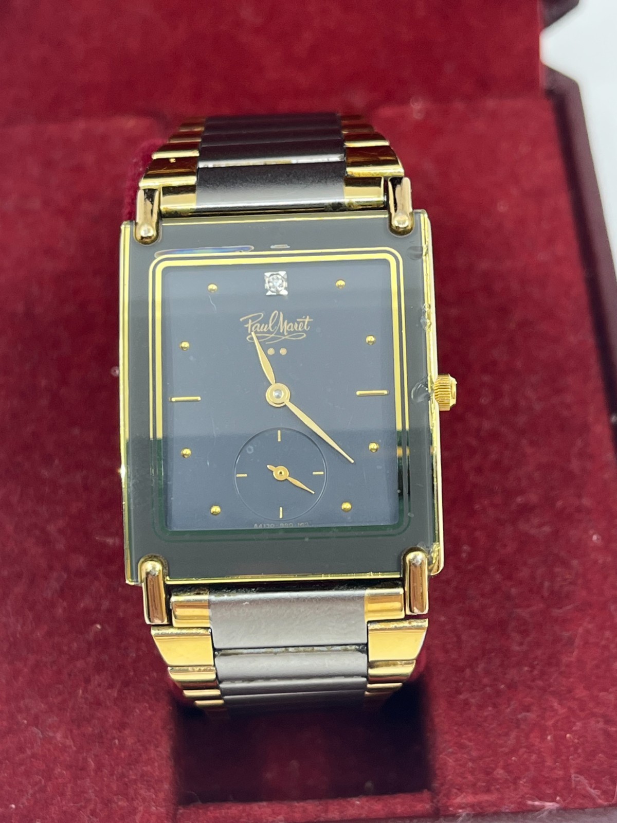 Paul Maret Diamond Quartz Men’s Dress Watch 980.163-READ!
