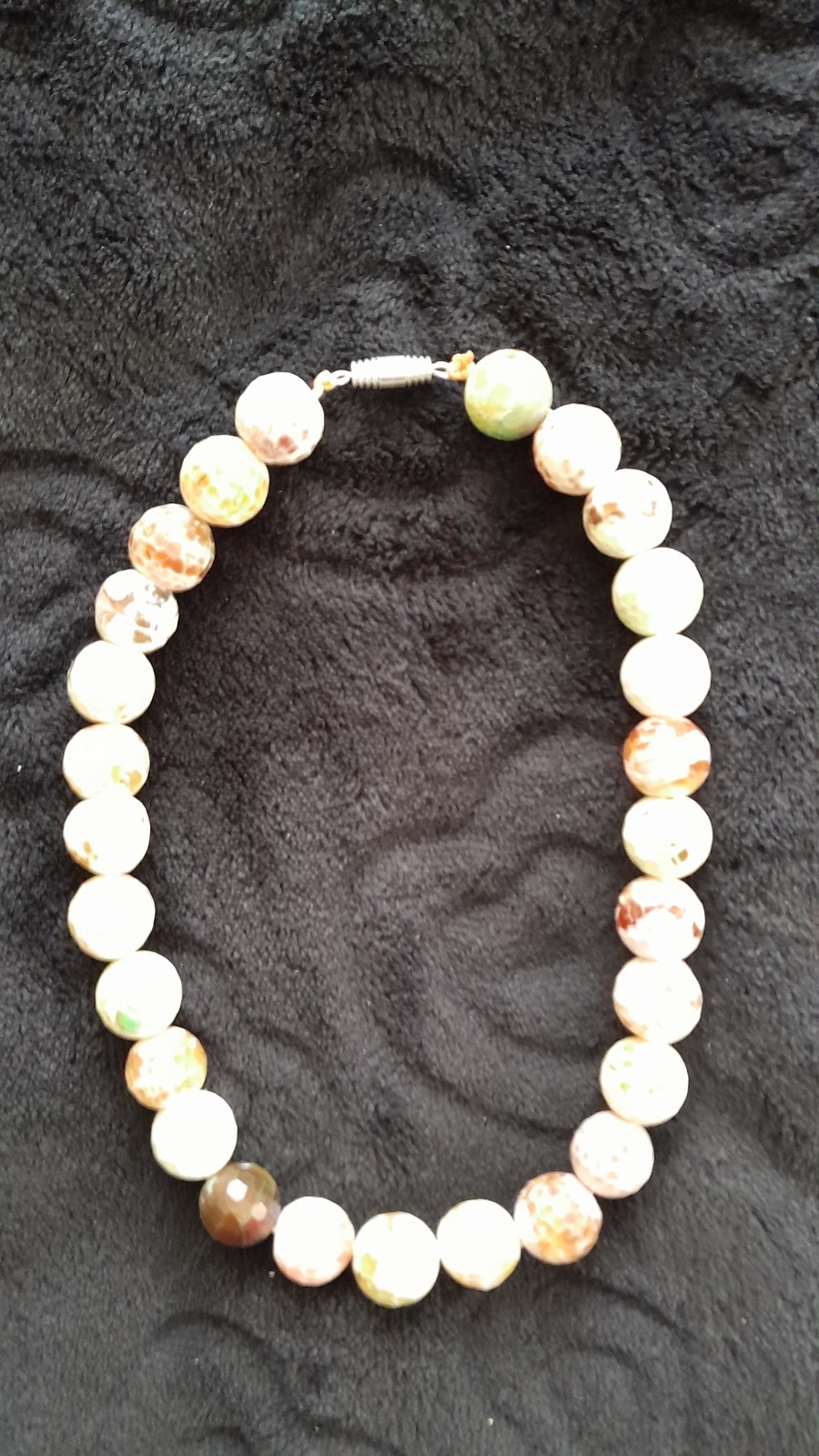 Agate Meditation necklace – handmade 40cm length approx – FAST UK DELIVERY