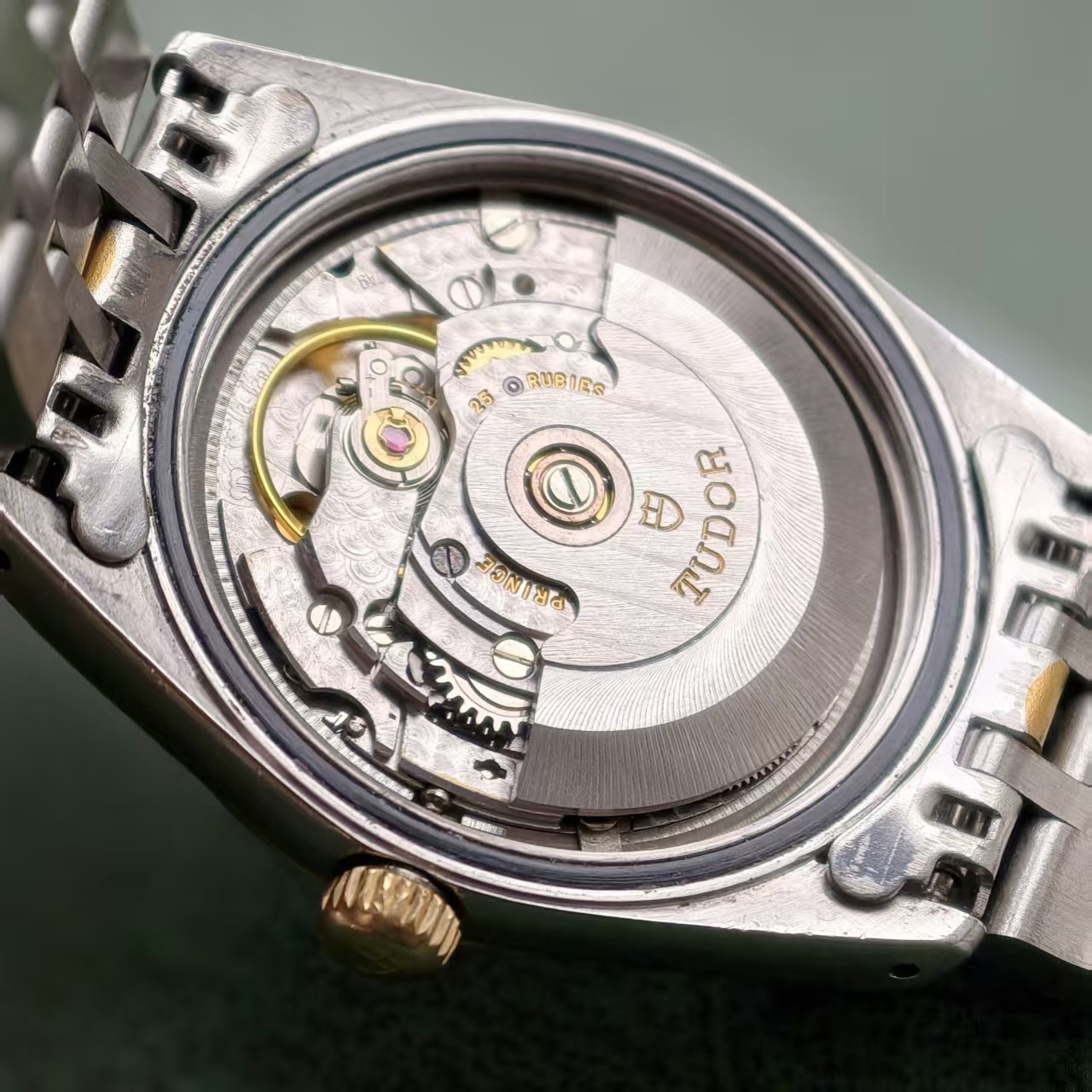 Tudor White 10-Diam Roman Dial Prince Date 74033 Men’s Watch Automatic 34mm