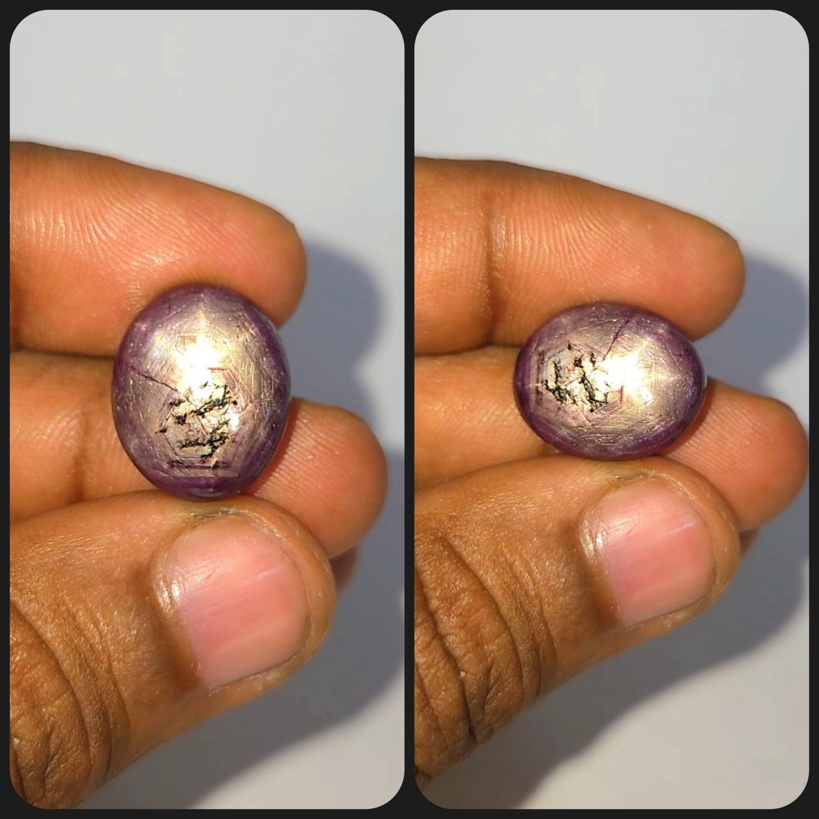 Natural 28.75 ct Star Sapphire Purple Oval Cabochon untreated loose gemstone