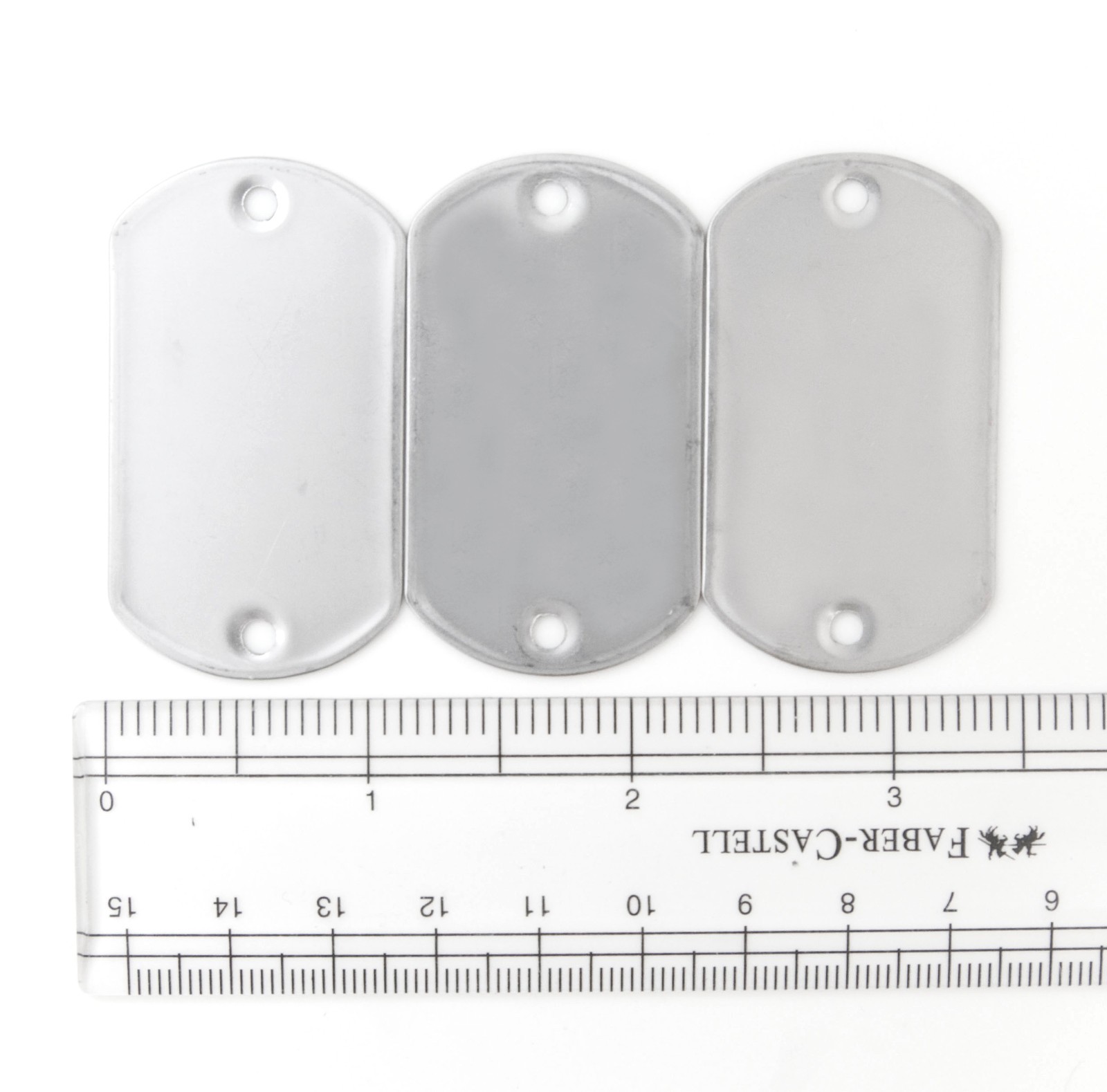WHOLESALE 10 25 50 100 TWO HOLE BLANK DOG TAG STAINLESS STEEL MILITARY SPEC