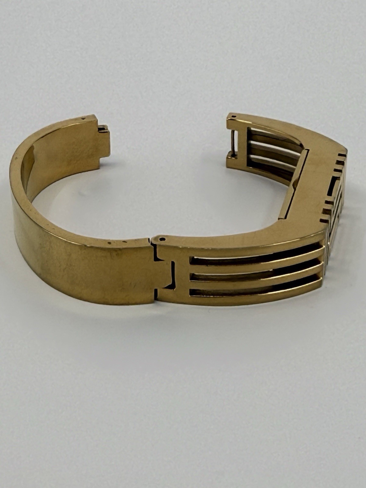 Tory Burch for Fitbit Metal GOLD Hinged Bracelet Dust Bag
