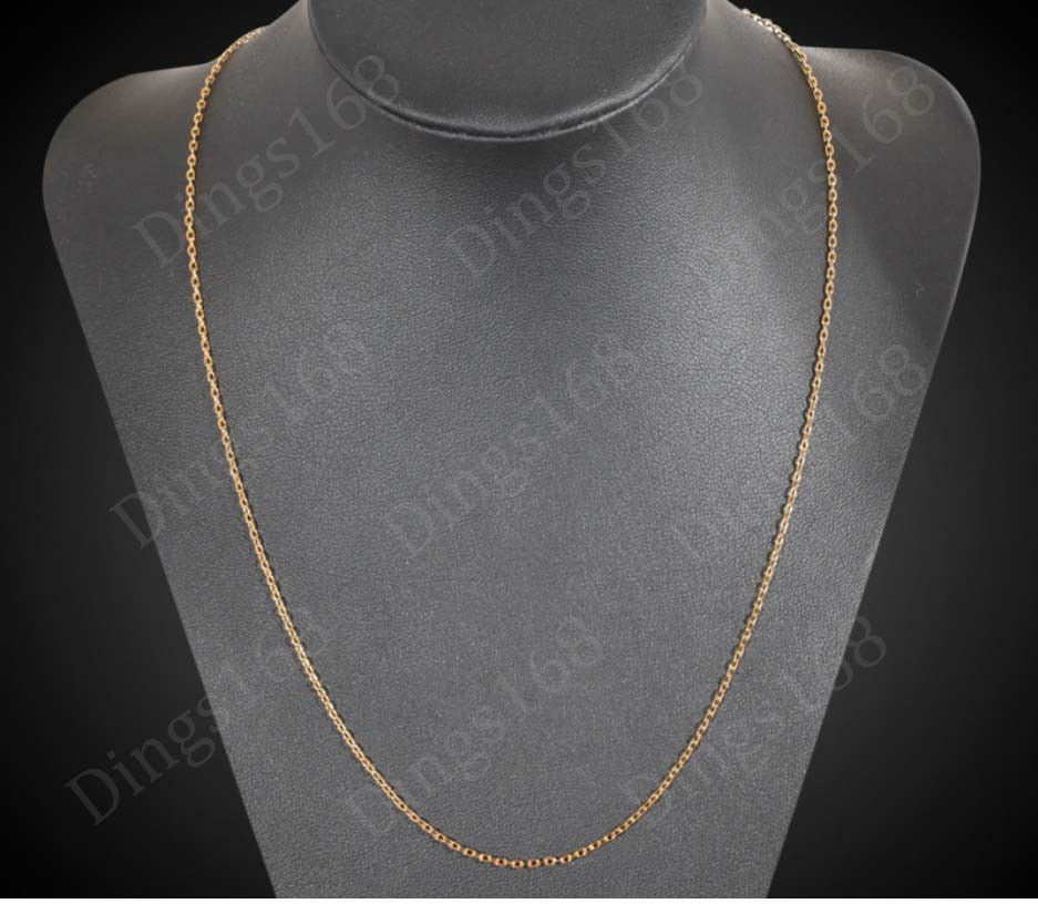 18K Gold Filled Tarnish-Resist Lead-Free Nickel-Free 24″ 1mm Cable Chain Z146G